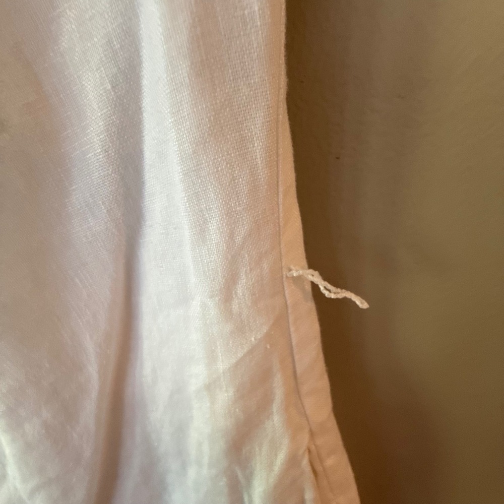 Reformation Taylor Linen Jumpsuit Strapless White Missing Belt Sz 4 Euro Summer - Picture 8 of 15